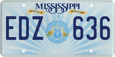 MS license plate EDZ636