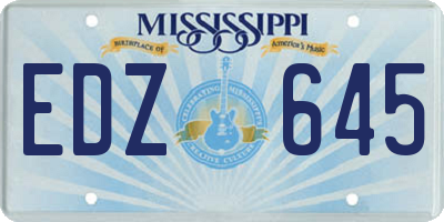 MS license plate EDZ645