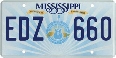 MS license plate EDZ660