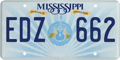 MS license plate EDZ662