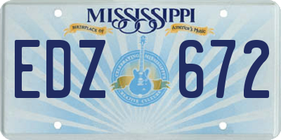 MS license plate EDZ672