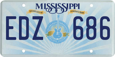 MS license plate EDZ686