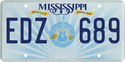 MS license plate EDZ689