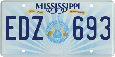MS license plate EDZ693