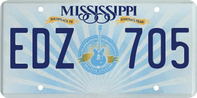 MS license plate EDZ705
