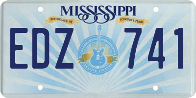 MS license plate EDZ741