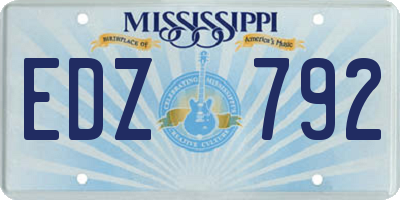 MS license plate EDZ792