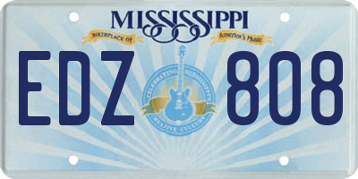 MS license plate EDZ808