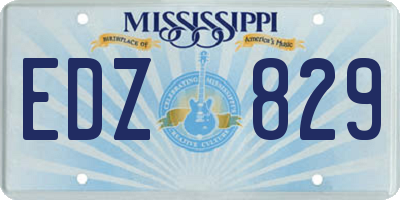 MS license plate EDZ829