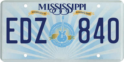 MS license plate EDZ840