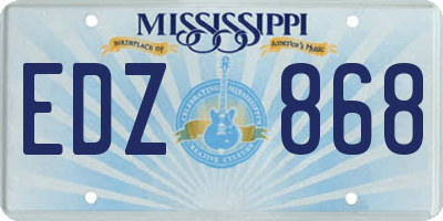 MS license plate EDZ868
