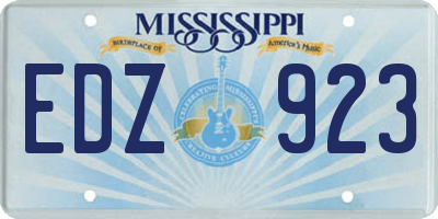 MS license plate EDZ923