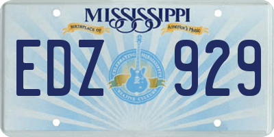 MS license plate EDZ929