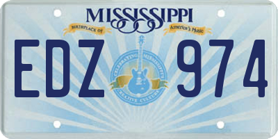 MS license plate EDZ974