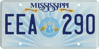 MS license plate EEA290