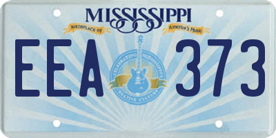 MS license plate EEA373
