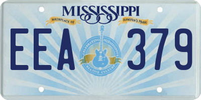 MS license plate EEA379