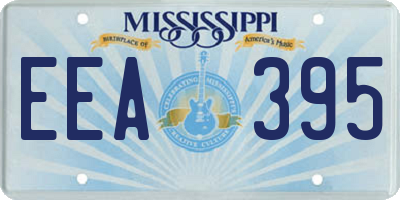 MS license plate EEA395