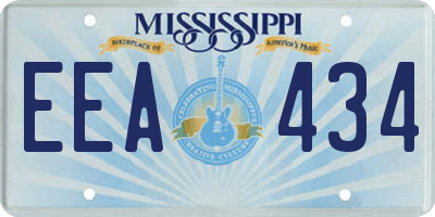 MS license plate EEA434