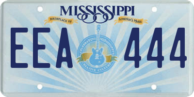 MS license plate EEA444