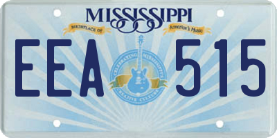 MS license plate EEA515