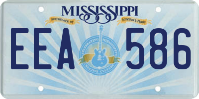 MS license plate EEA586