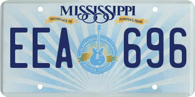 MS license plate EEA696