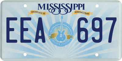 MS license plate EEA697