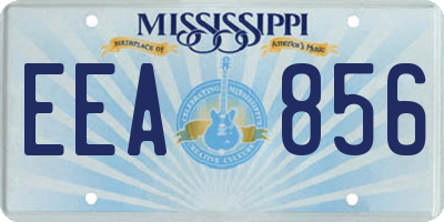 MS license plate EEA856