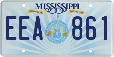 MS license plate EEA861