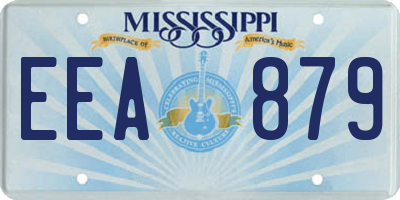MS license plate EEA879
