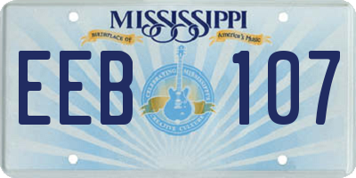 MS license plate EEB107