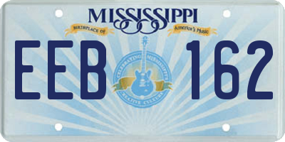 MS license plate EEB162
