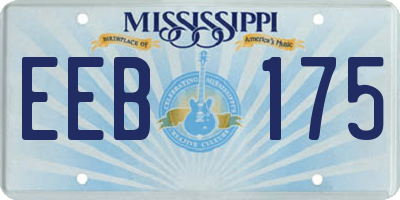 MS license plate EEB175