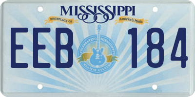 MS license plate EEB184