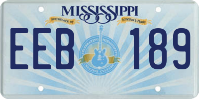 MS license plate EEB189