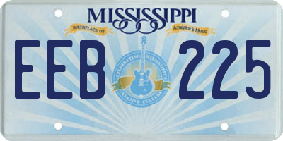 MS license plate EEB225