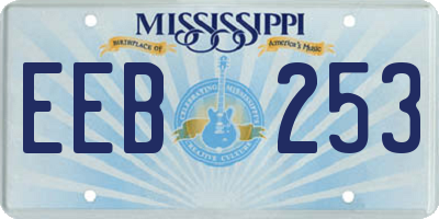 MS license plate EEB253