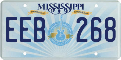 MS license plate EEB268