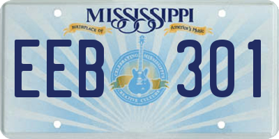 MS license plate EEB301