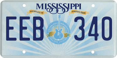 MS license plate EEB340