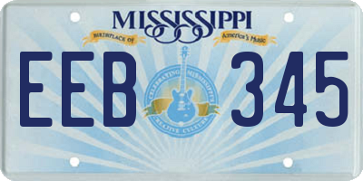 MS license plate EEB345