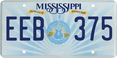 MS license plate EEB375