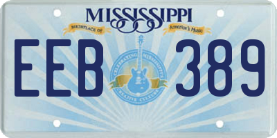 MS license plate EEB389