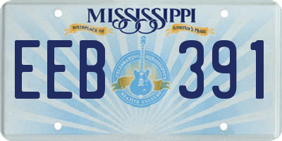 MS license plate EEB391