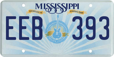 MS license plate EEB393