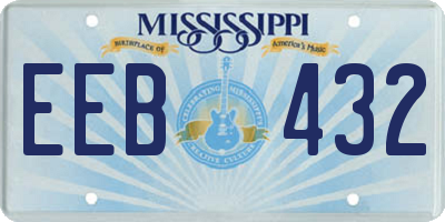 MS license plate EEB432
