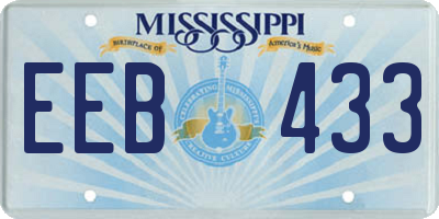 MS license plate EEB433
