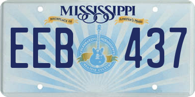 MS license plate EEB437