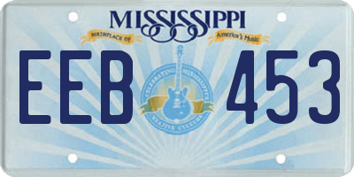 MS license plate EEB453